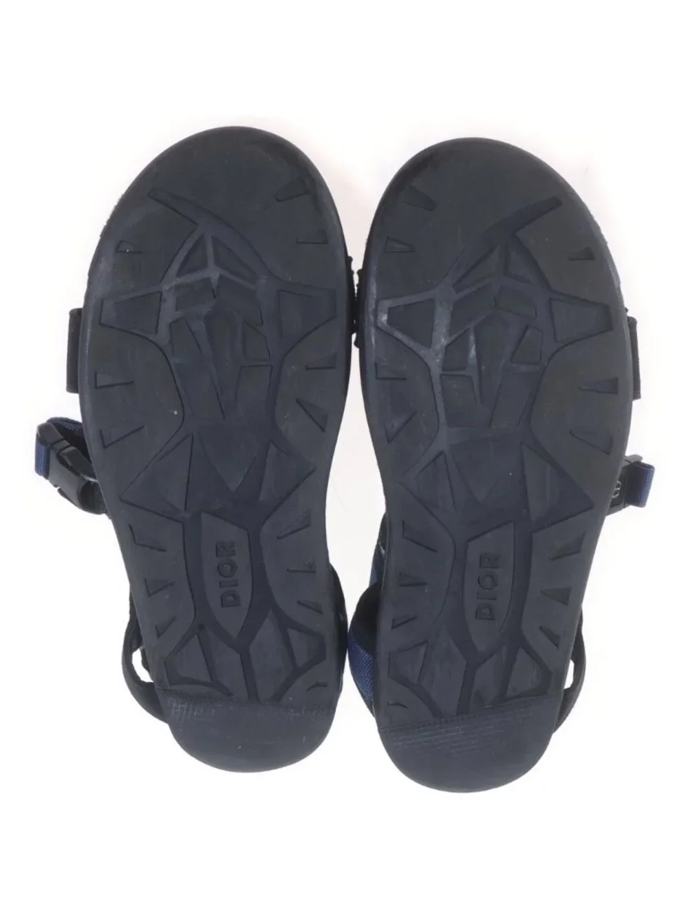 Dior SS Atlas Oblique Belt Sandals Black Blue